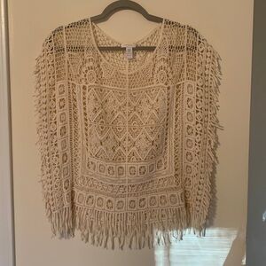 Chico’s 100% Cotton Crochet Top